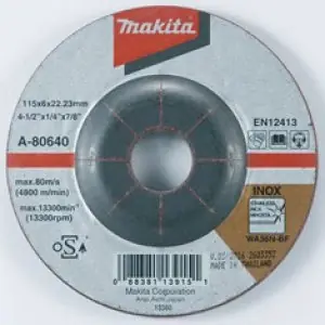 Brusný kotouč 115x6x22 NEREZ A-80640 MAKITA Sezónní Sleva