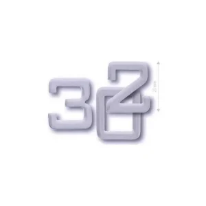 Číslice "0" 25mm mat.nerez nalepovací Must-Have