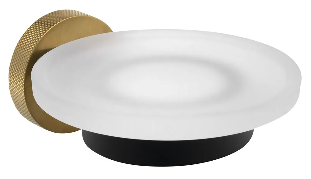 Speciální Cena Sapho LARISSA mýdlenka, mléčné sklo, černá/zlato mat WS002BG