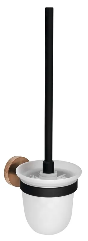 Hit Sezóny Sapho LARISSA WC štětka závěsná, mléčné sklo, černá/měď mat WS008BC