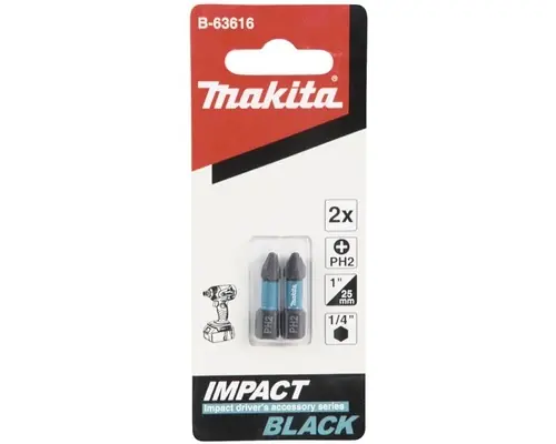 Top Prodej Impact screw, šroubovací hrot bit PH2-25mm 2ks B-63616_MAKITA