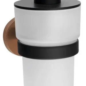 Cenově Výhodný Sapho LARISSA dávkovač mýdla 250ml, mléčné sklo, černá/měď mat WS019BC