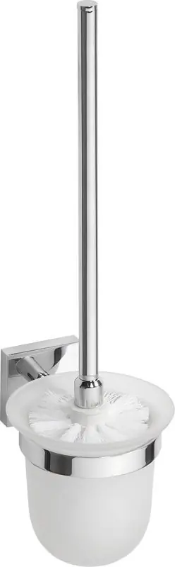 Sapho X-SQUARE WC štětka závěsná, mléčné sklo, chrom XQ301 Expresní Doručení