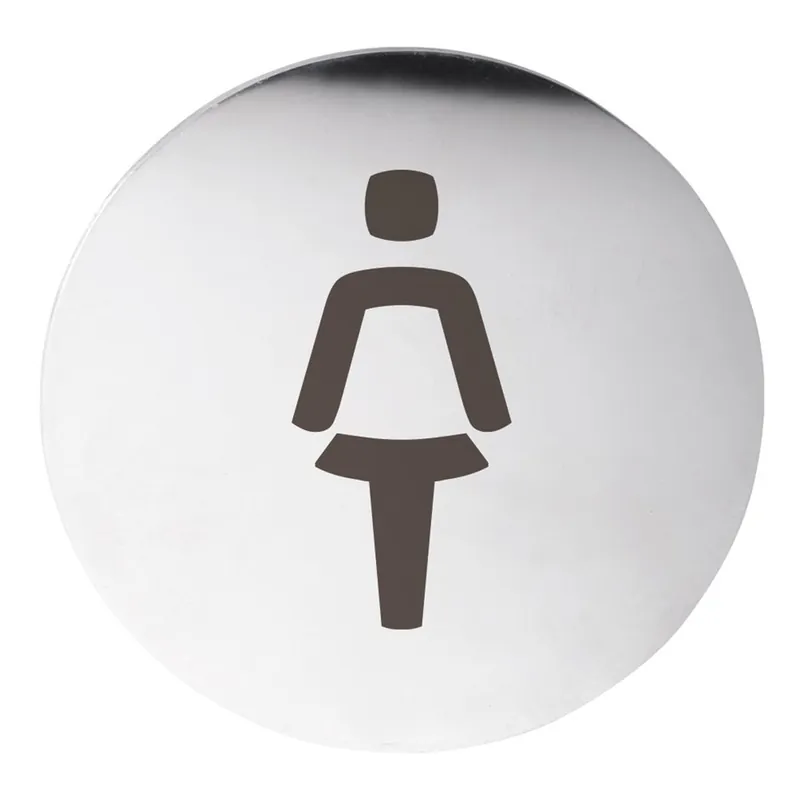Bezpečná Platba Sapho Cedule WC dámy, Ø 75mm, nerez mat XP111