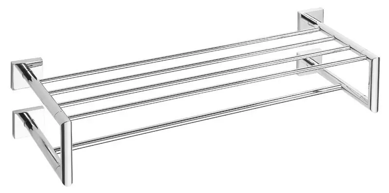 Sapho X-SQUARE polička na ručníky dvojitá s hrazdou 600x160x225mm, chrom XQ412 Přímo Od Výrobce