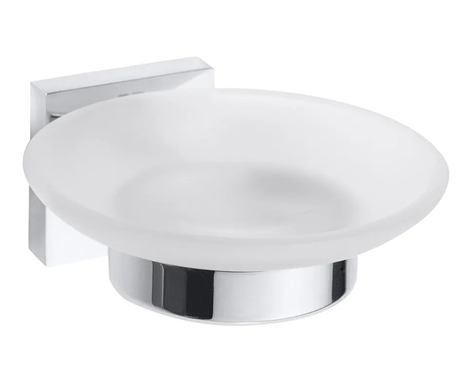Super Cena Sapho X-SQUARE mýdlenka, mléčné sklo, chrom XQ802
