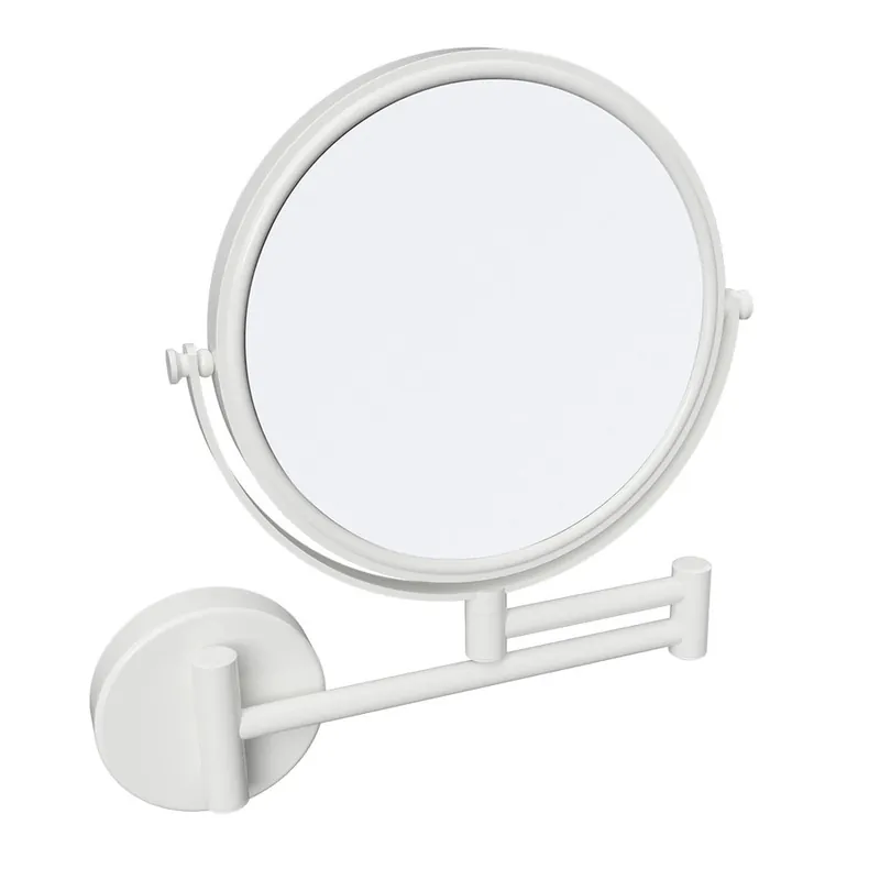 Akční Cena Sapho X-ROUND WHITE kosmetické zrcátko závěsné, Ø 200mm, oboustranné, bílá mat XR006W