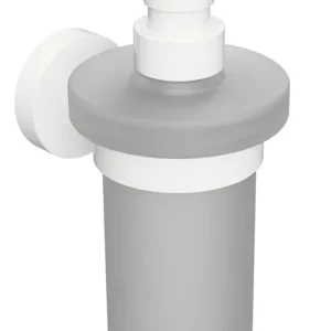 Sapho X-ROUND WHITE dávkovač mýdla 230ml, mléčné sklo, bílá mat XR101W Rychlé Dodání