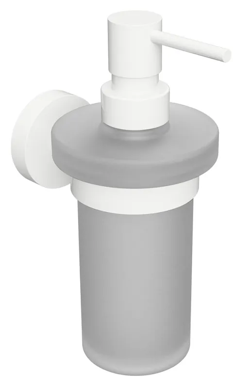 Sapho X-ROUND WHITE dávkovač mýdla 230ml, mléčné sklo, bílá mat XR101W Rychlé Dodání