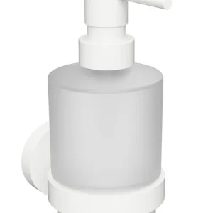 Sapho X-ROUND WHITE dávkovač mýdla 200ml, mléčné sklo, bílá mat XR103W Nová Kolekce