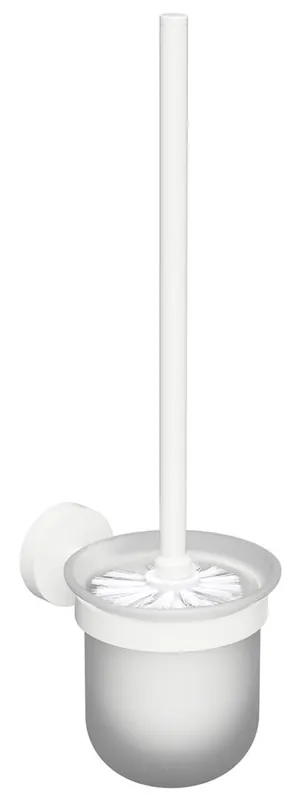 Sapho X-ROUND WHITE WC štětka závěsná, mléčné sklo, bílá mat XR303W Nakupujte Hned