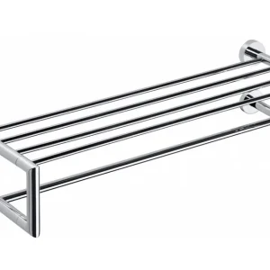 Sapho X-ROUND polička na ručníky dvojitá s hrazdou 600x160x225mm, chrom XR416 Vysoce Kvalitní