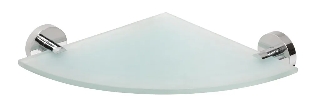 Horká Nabídka Sapho X-ROUND E skleněná polička rohová 235x255mm, chrom XR603
