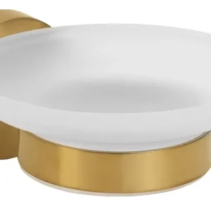 Tovární Cena Sapho X-ROUND GOLD mýdlenka, mléčné sklo, zlato mat XR803GB