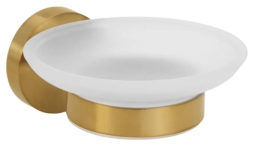 Tovární Cena Sapho X-ROUND GOLD mýdlenka, mléčné sklo, zlato mat XR803GB
