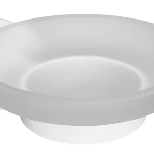Sapho X-ROUND WHITE mýdlenka, mléčné sklo, bílá mat XR803W Doprava Zdarma