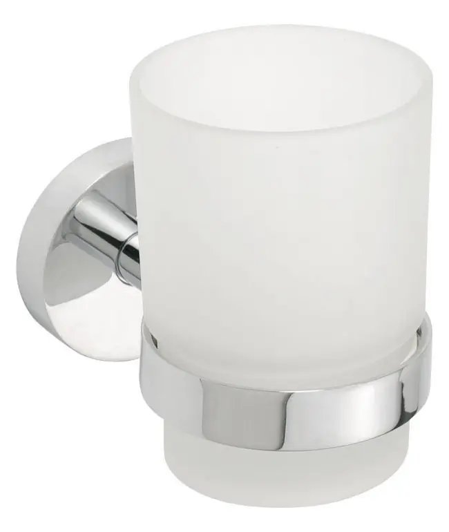 Sapho X-ROUND sklenka, mléčné sklo, chrom XR903 Rychlé Dodání