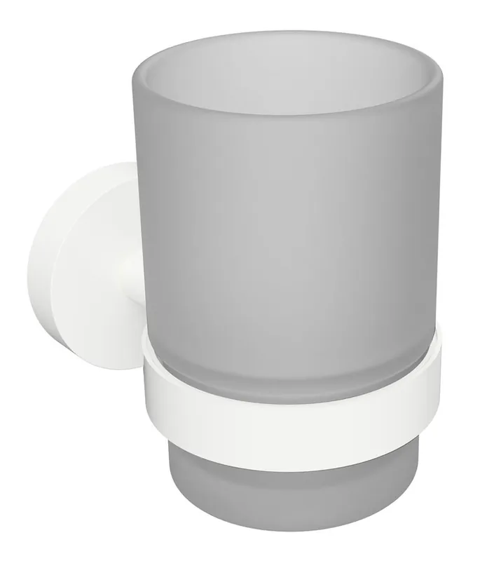 Sapho X-ROUND WHITE sklenka, mléčné sklo, bílá mat XR903W Vysoce Kvalitní