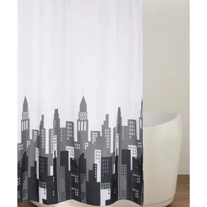 Značkový Aqualine Sprchový závěs 180x200cm, polyester, město ZV030