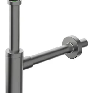 Cenový Hit Bonomini INOXMATER umyvadlový sifon 5/4", odpad 32 mm, nerez/gun metal 0581GM32K2