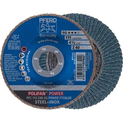 Nová Kolekce Lamelový brusný kotouč Z 80SGP POWER 115 mm K80 Pferd PFC 115 Z 80SG