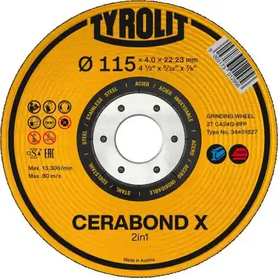 Bezpečná Platba Hrubovací kotouč CERABOND X 125x4 mm CA24Q-BFK Tyrolit 34401841