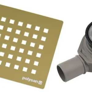 Víkendová Akce Polysan FLEXIA vaničkový sifon, průměr 90mm, DN40, krytka zlato 17753