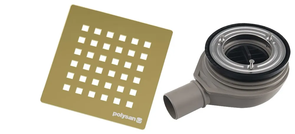 Víkendová Akce Polysan FLEXIA vaničkový sifon, průměr 90mm, DN40, krytka zlato 17753