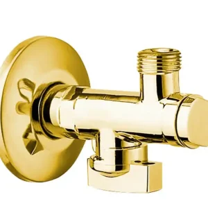 Autentický Sapho Rohový ventil s matkou, 1/2"x 3/8", zlato 2020ZL