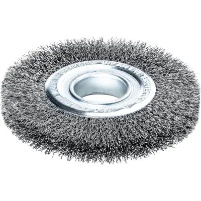 Finální Výprodej Kulatý kartáč z ocelového drátu 125x21/23 mm, vlnitý 0,3 mm Lessmann 334162