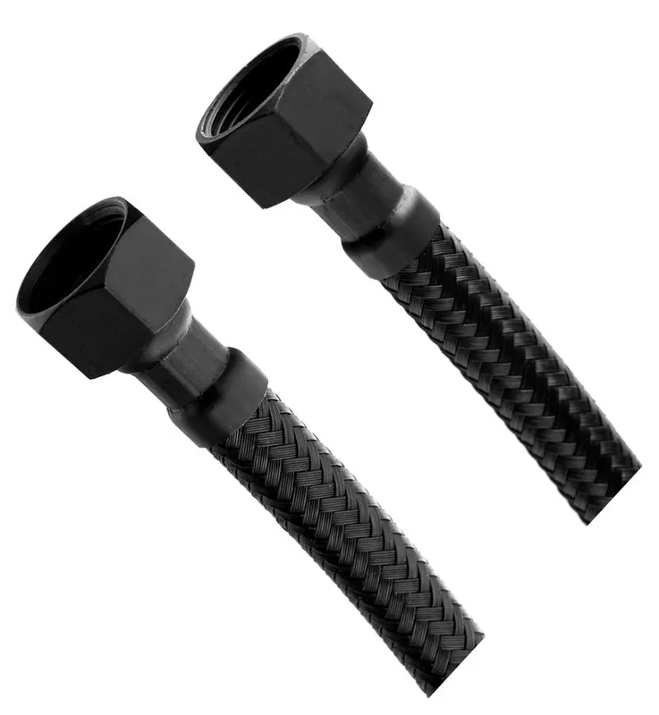 Zlevněný Aqualine Flexibilní nerezová hadice FxF 3/8"x3/8", 60cm, černá mat 33106B