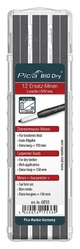 Tuhy náhradní hranaté pro PICA BIG DRY na suché dřevo 6050 PICA-MARKER Ověřený