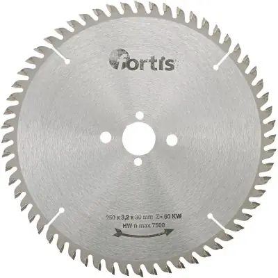 Kup Teď Pilový kotouč HW 250 x 3,2 x 30 mm Z60KW Fortis 4317784784856
