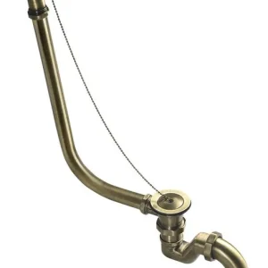 Výprodej Polysan RETRO vanová souprava pro vnější instalaci, řetízek, včetně sifonu, bronz 71690