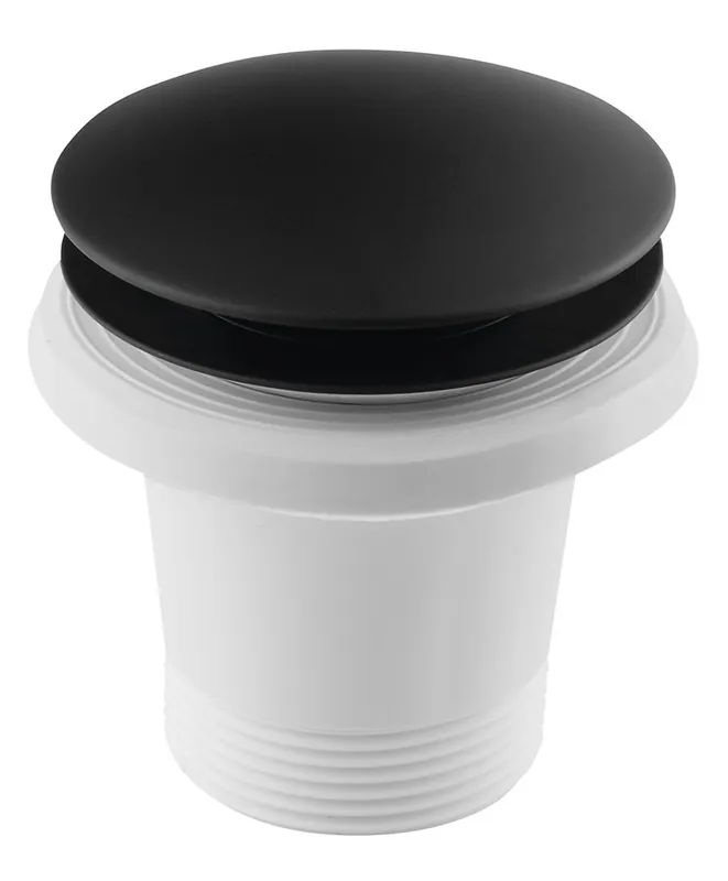 Tovární Cena Polysan Vanová výpust 6/4", click-clack, pro vany bez přepadu, černá mat 71704B