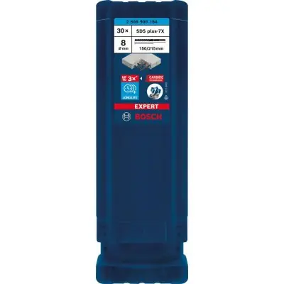 Příklepový vrták EXPERT 8 x 150 x 215 mm balení 30 ks SDS plus-7X Bosch 2608900184 Expresní Doručení