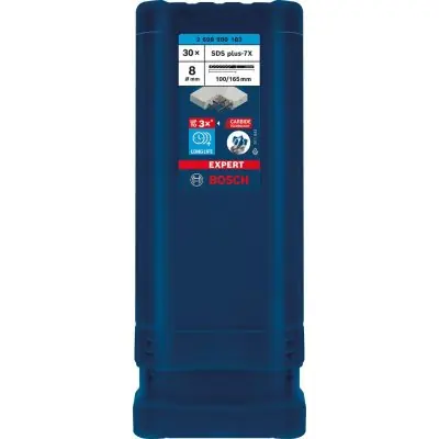 Zlevněný Příklepový vrták EXPERT 8 x 100 x 165 mm balení 30 ks SDS plus-7X Bosch 2608900183
