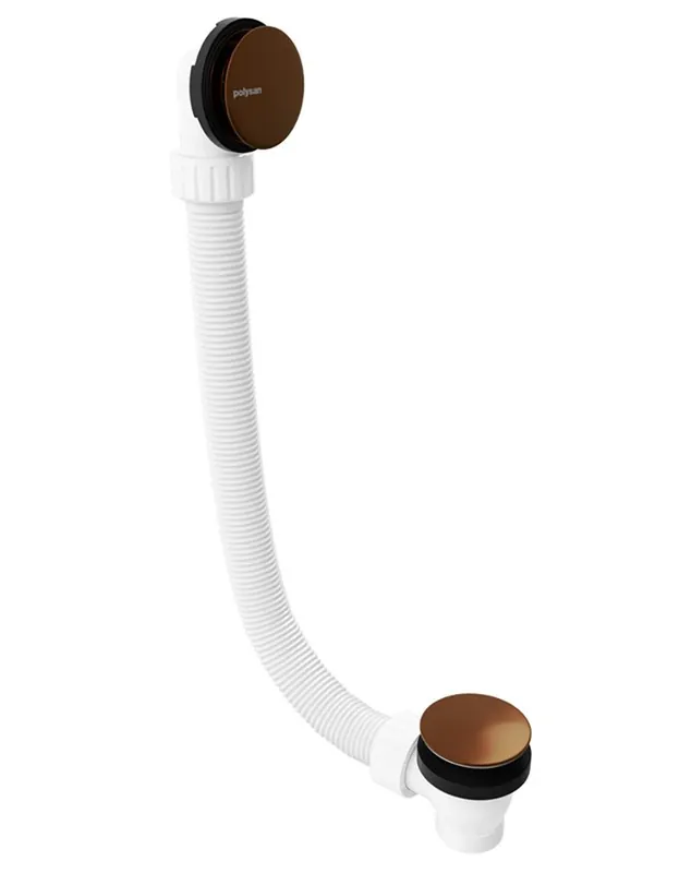 Cenově Výhodný Polysan Vanová souprava bez napouštění, click-clack, délka 1200mm, zátka 72mm, měď mat 71858.70