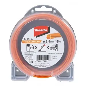 struna nylonová 2,4mm, oranžová, 15m, speciální pro aku stroje E-01797 MAKITA Speciální Cena