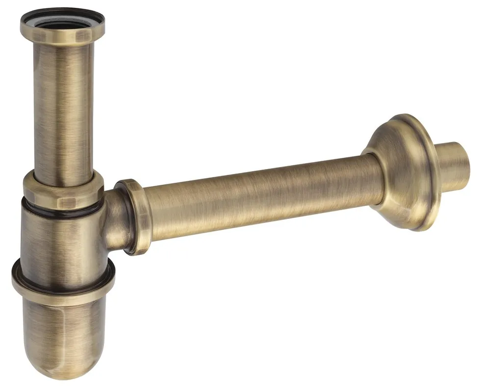 Sapho RETRO umyvadlový sifon 5/4", odpad 32 mm, bronz 9596 Rychlé Dodání