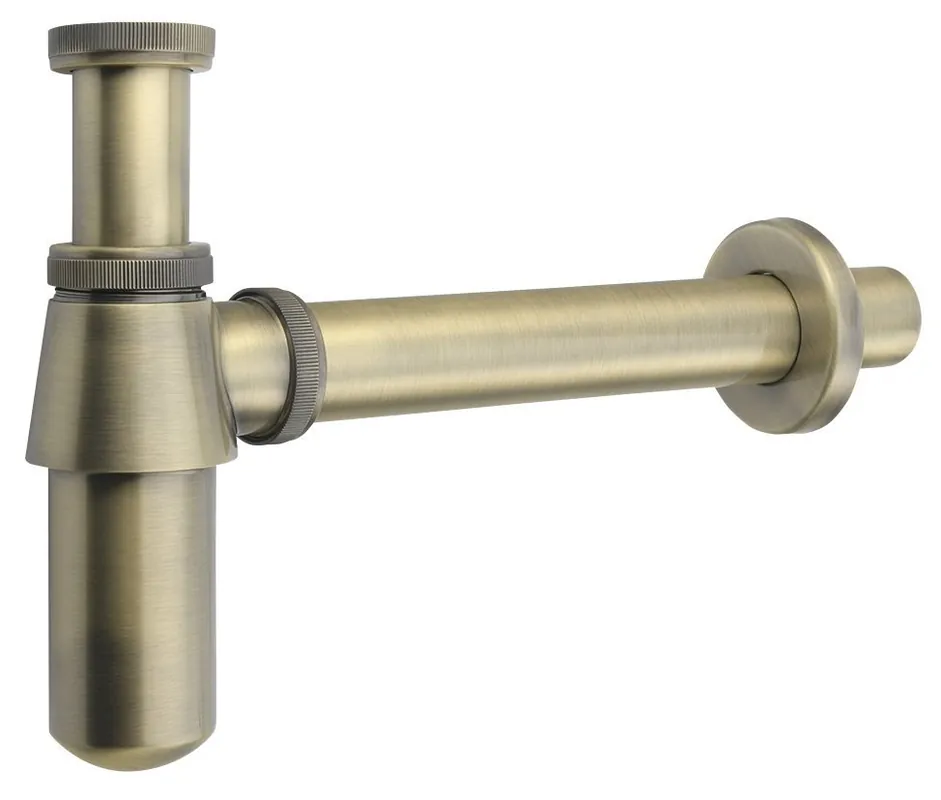 Aqualine RETRO umyvadlový sifon 5/4", odpad 32mm, tmavý bronz 9686 Novinka
