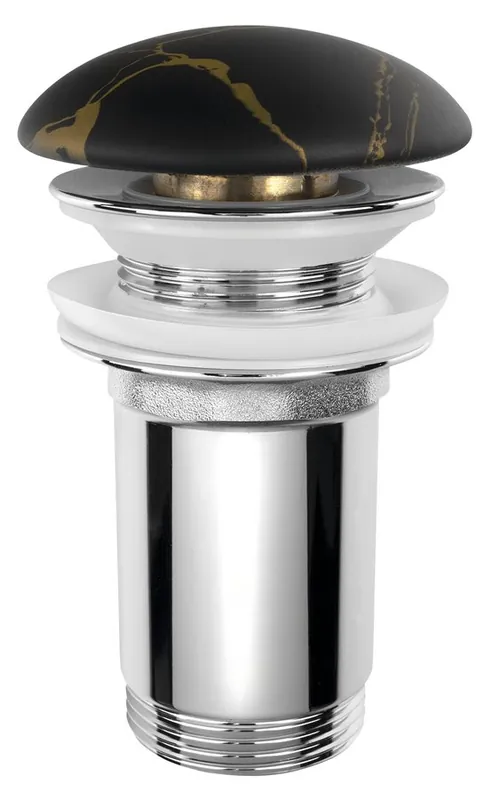 Koupit Online Sapho Umyvadlová výpust 5/4“, click-clack, keramická zátka, 10-50mm, portoro mramor AR900PT