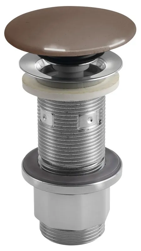 Vrácení Zdarma Sapho Umyvadlová výpust 5/4“, click-clack, betonová zátka, 10-80mm, tmavě hnědá lesk AS915