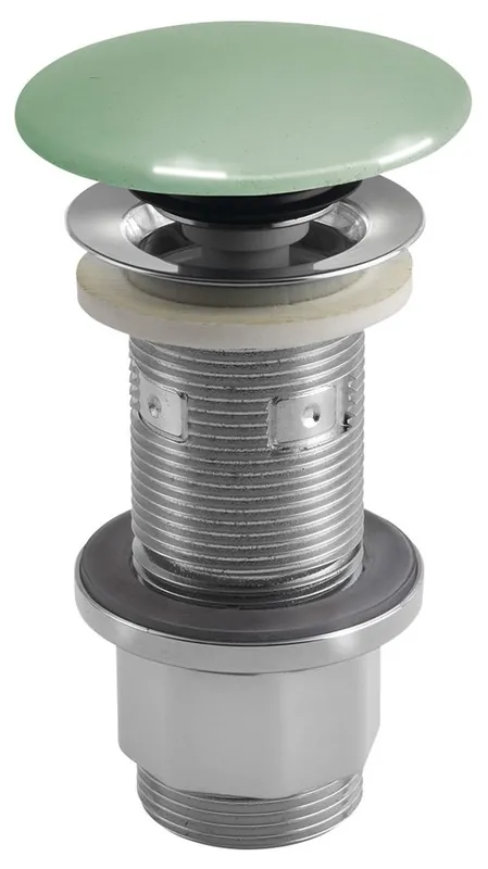 Sapho Umyvadlová výpust 5/4“, click-clack, betonová zátka, 10-80mm, zelená lesk AS923 Zlevněný