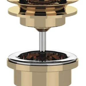 Horká Nabídka Sapho Umyvadlová výpust 5/4“, click-clack, velká zátka, 10-65mm, zlato CV100217