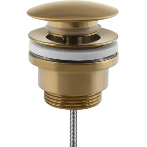 Akce Sapho Umyvadlová výpust 5/4“, click-clack, velká zátka, 10-55mm, zlato mat CV1002GB