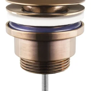 Tovární Cena Sapho Umyvadlová výpust 5/4“, click-clack, velká zátka, 10-55mm, měď mat CV1002PG