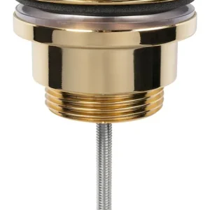 Výprodej Sapho Umyvadlová výpust 5/4“, click-clack, velká zátka, 5-65mm, zlato CV1110G