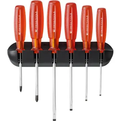 Autentický Sada sroubováku 6 ks, drázka PHv nástenném drzákuMulticraft PB Swiss Tools PB 6244