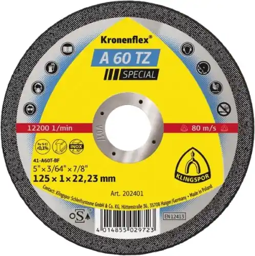 Vrácení Zdarma Řezný kotouč 115x1,0x22,23 A 60 TZ Special 202400 KLINGSPOR